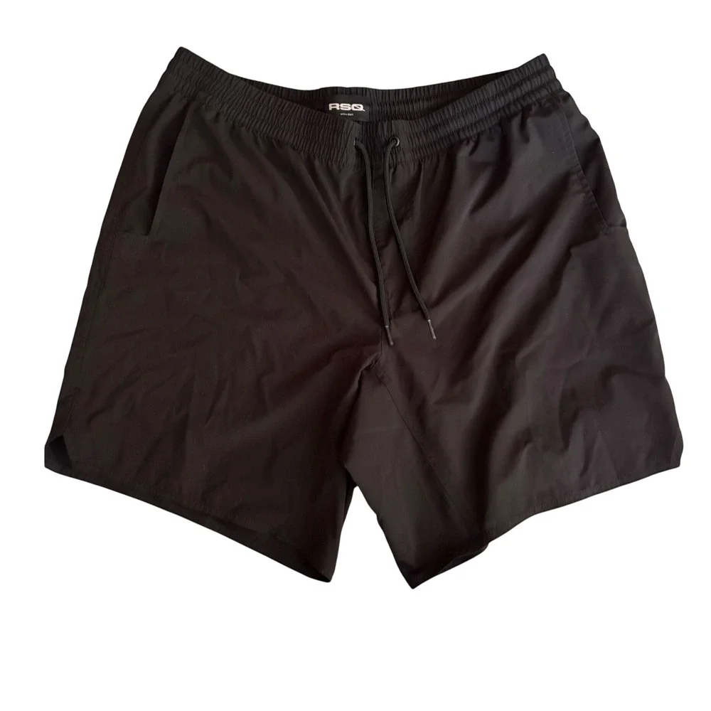 RSQ Mens Active Shorts Bundle 3 Pack XL Black Grey Blue Athletic Gym Casual
